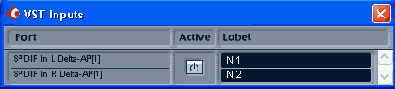  VST Inputs,   S/PDIF In
